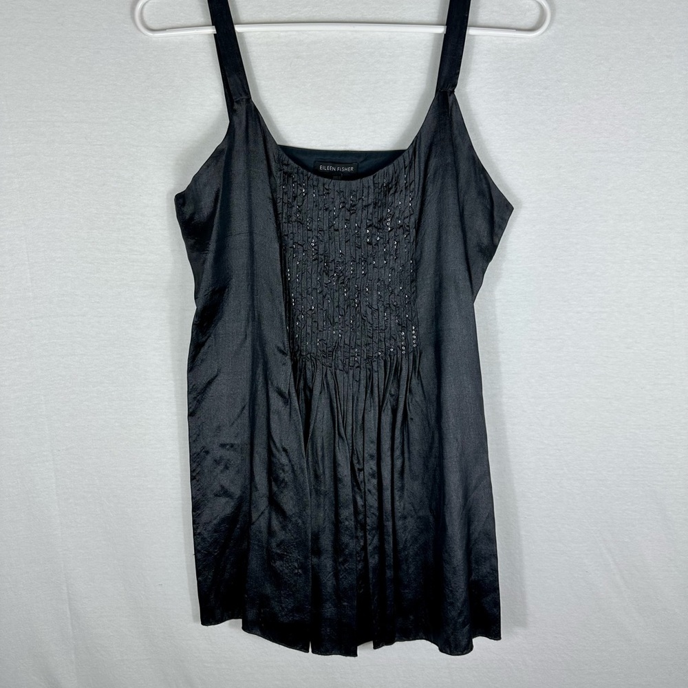 Black Eileen Fisher Sequin Tank Size XS